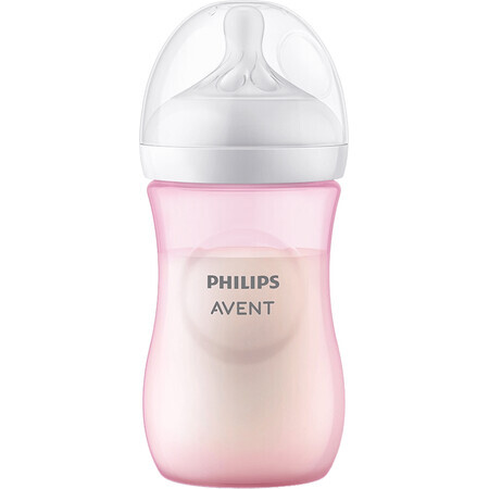 Biberon Philips Avent Natural Response 260ml, 1m+ rose