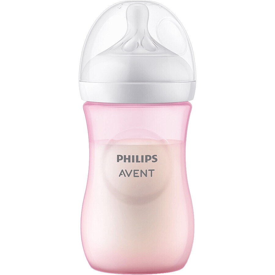 Biberon Philips Avent Natural Response 260ml, 1m+ rose