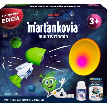 Martiankovia Gummy Multivitamin 50 pcs + tbl.inulin dumplings 30 pcs + astronaut light gift