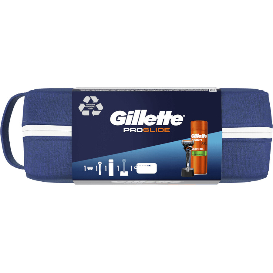 Gillette ProGlide Reiseset - Rasierer + Rasiergel + Ständer