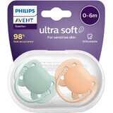 Philips Avent Ultrasoft Premium suzetă neutră 0-6m 2 buc