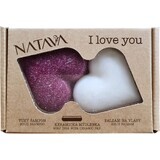 Natava Gift box Heart - șampon solid + balsam + săpunieră ceramică