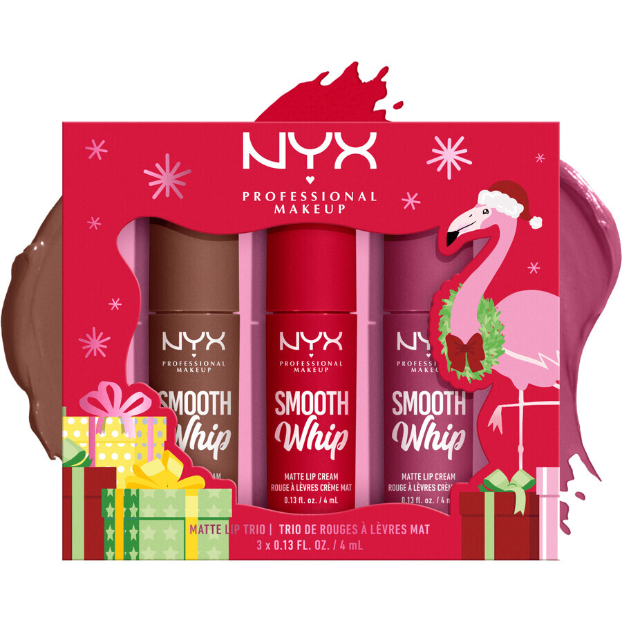 NYX Professional Makeup Glatte Peitsche Matte Lippencreme Trio