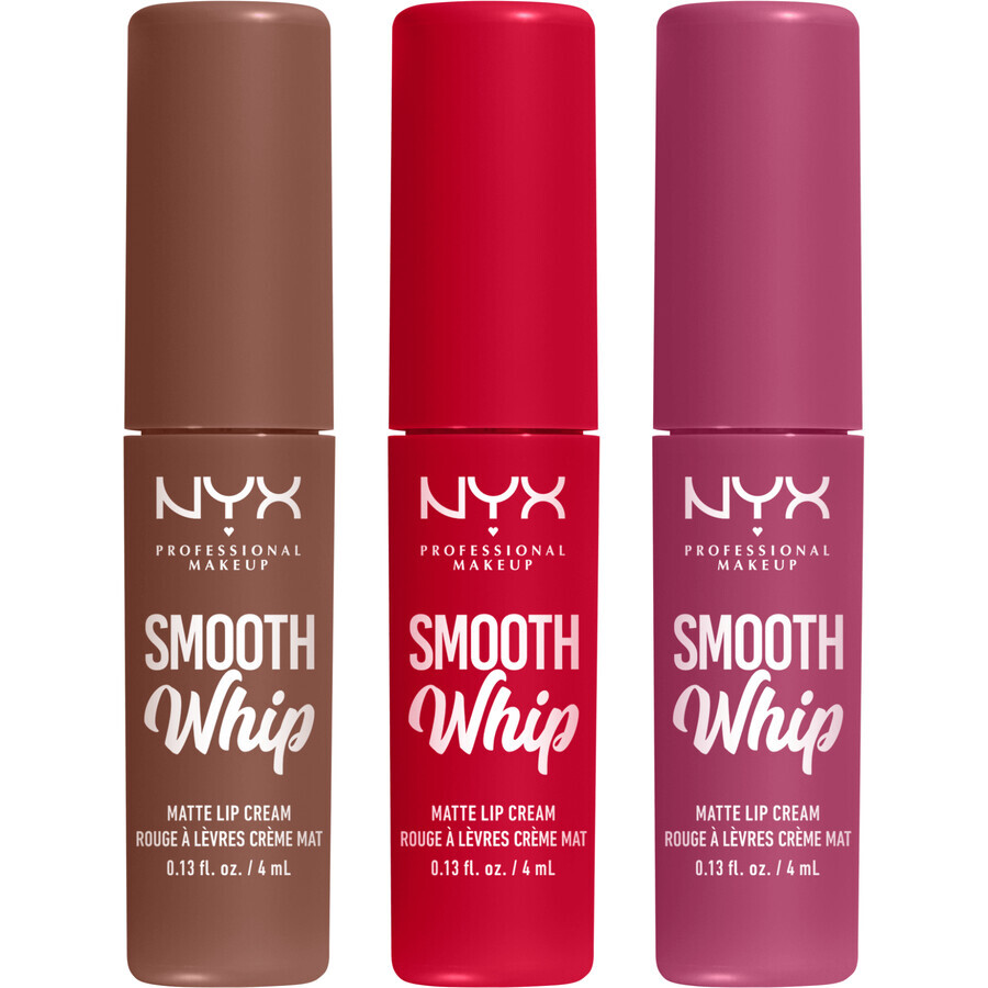 NYX Professional Makeup Glatte Peitsche Matte Lippencreme Trio