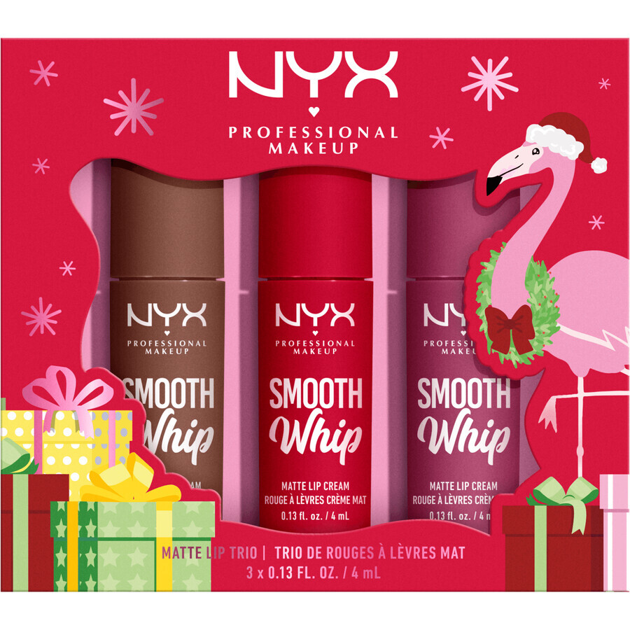 NYX Professional Makeup Glatte Peitsche Matte Lippencreme Trio