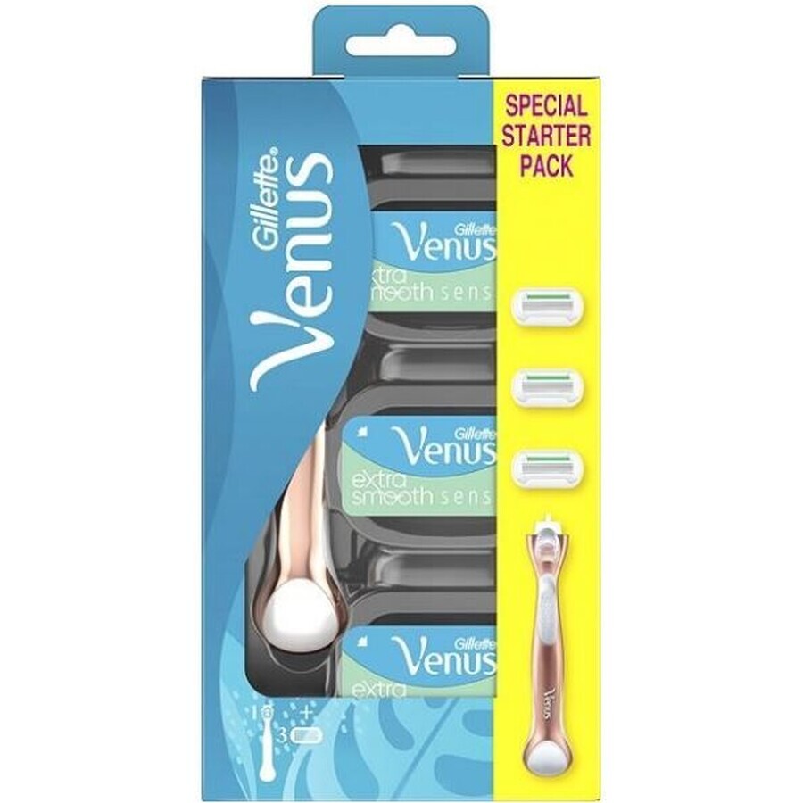 Aparat de ras Gillette Venus Sensitive Rose Gold + 3 capete