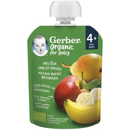 Gerber Organic Capsule pera, mela e banana 90 g