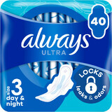 Always Ultra Day & Night sanitary napkins (size 3) with wings 40 pcs