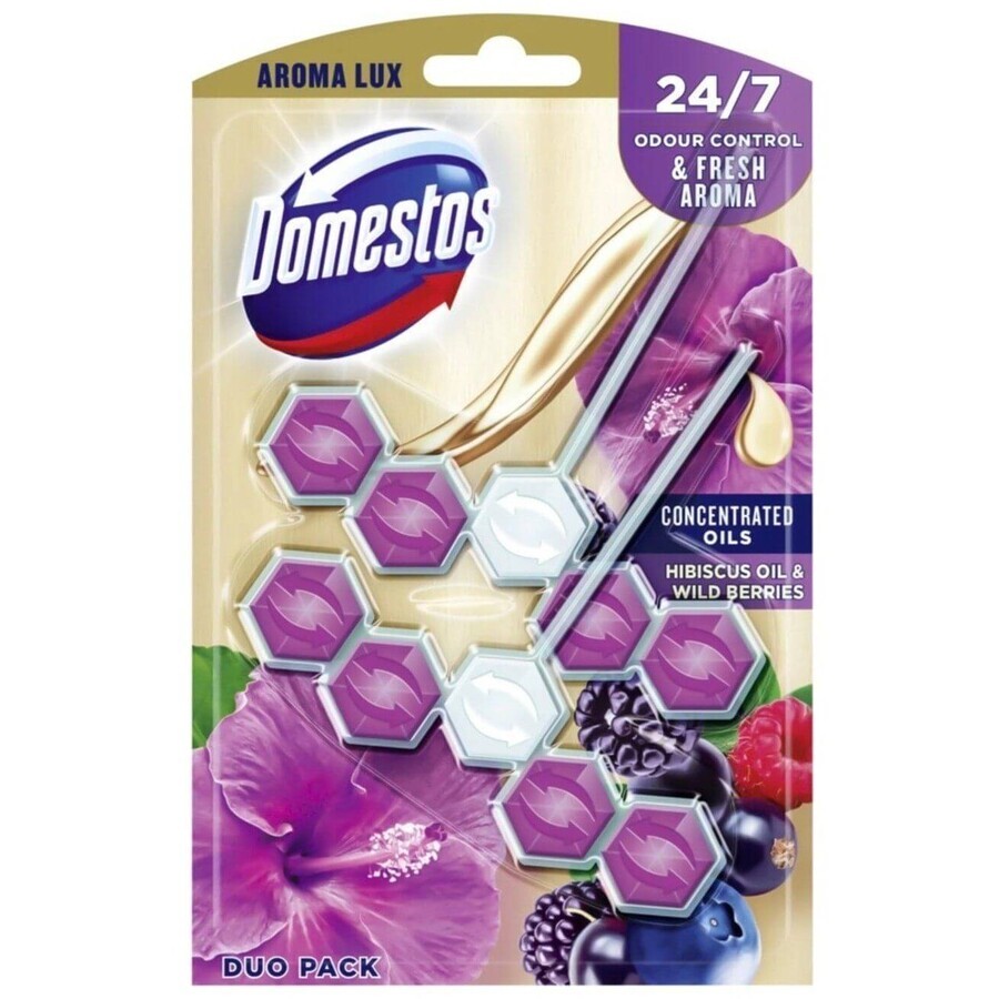 Domestos Aroma Lux Aceite de hibisco y bayas 2 x 55 g