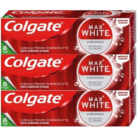 Colgate Max White Lichtgevende Tandpasta 3 x 75 ml