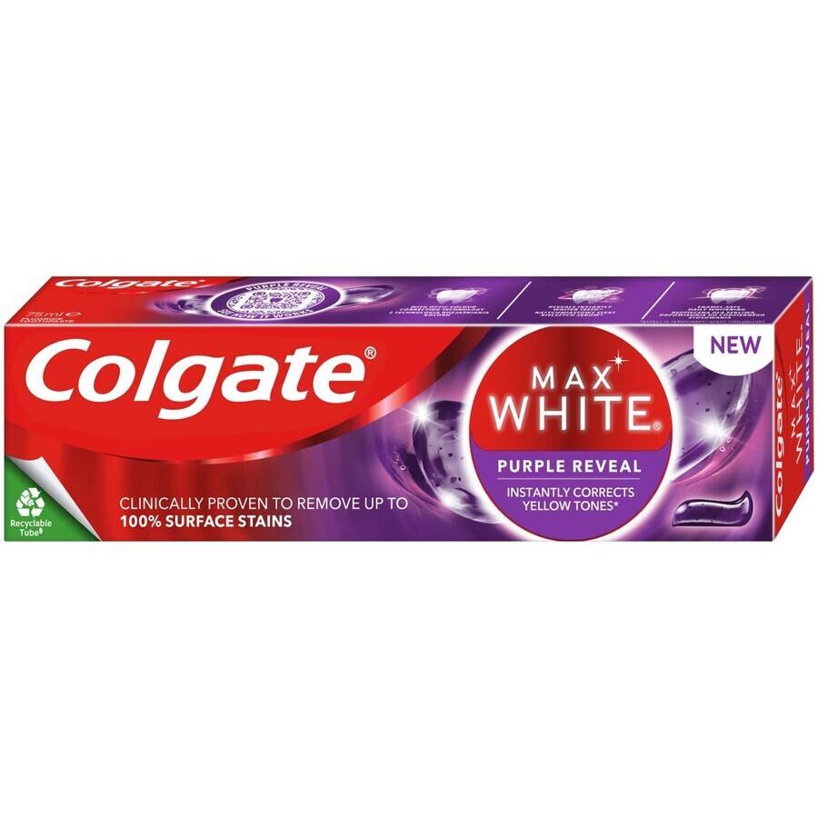 Colgate Max White Purple Reveal Tandpasta 75 ml