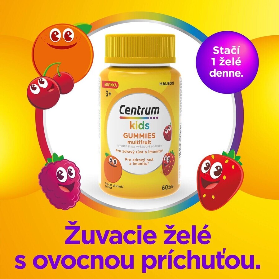 Centrum Kids Gummies multivitamine pentru copii jeleu multifruit 60 buc