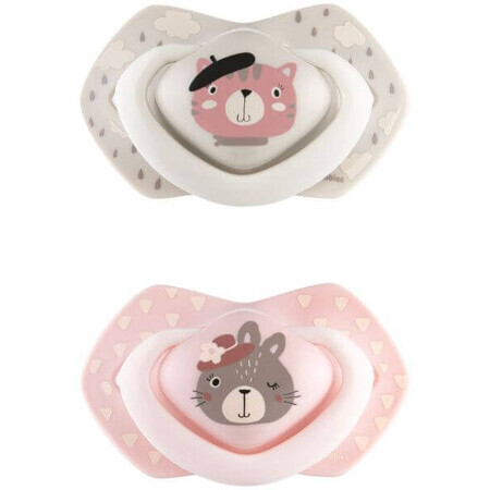 Canpol bebés BONJOUR PARIS chupete simétrico silicona 0-6m rosa BONJOUR PARIS 0-6m 2 piezas