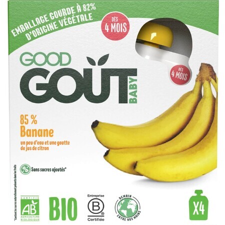 Good Goût Good Gout Bio-Banane 4 x 85 g