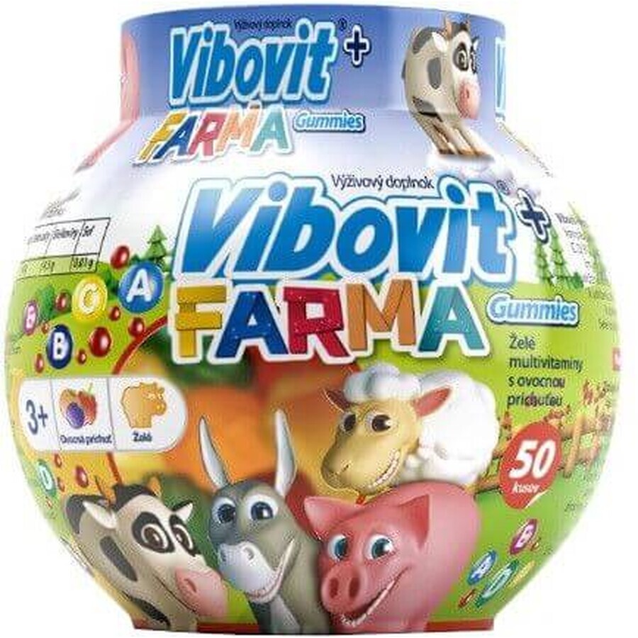 Vibovit + Farma Gummies Fruchtgummi mit Geschmack 50 Stück