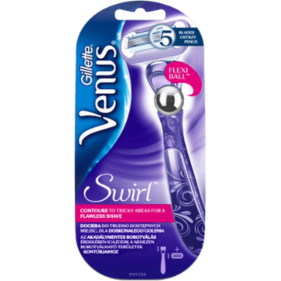 Gillette Venus Swirl Extra glad scheerapparaat + scheerhoofd