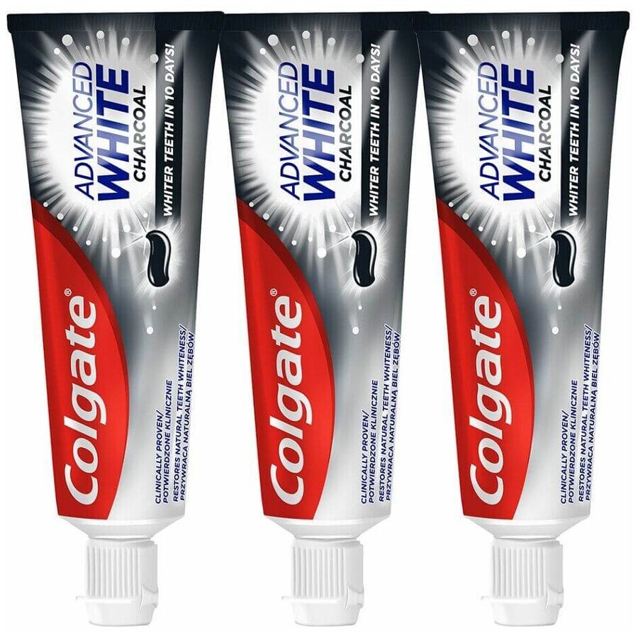 Colgate Advanced White Houtskooltandpasta 3 x 75 ml