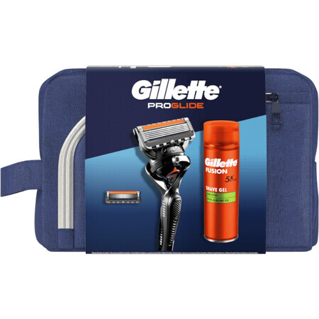 Kit da viaggio Gillette ProGlide - rasoio + testina di ricambio per la rasatura + gel