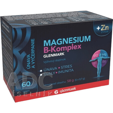 Magneziu B-Complex glenmark + zinc 60 comprimate