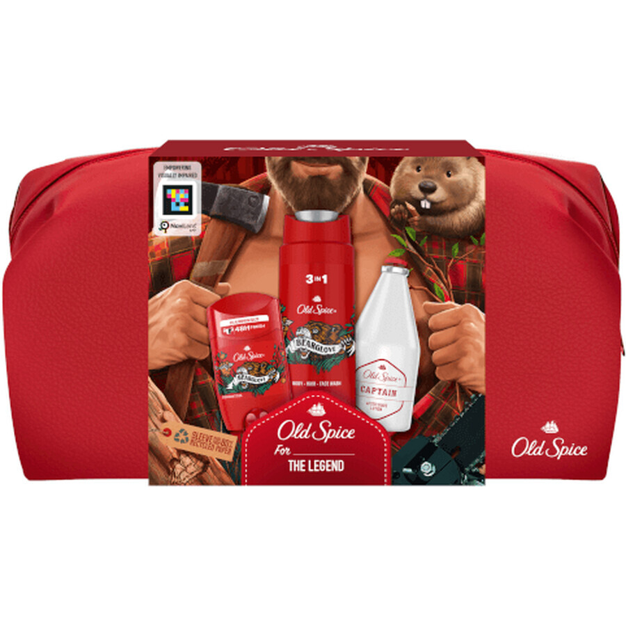 Old Spice Lumberjack Kosmetikset - festes Deodorant + Duschgel + Aftershave