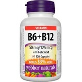 Webber Naturals Vitamin B6+B12+Folic Acid 120 tablets