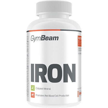 GymBeam Hierro, sin sabor 120 cápsulas