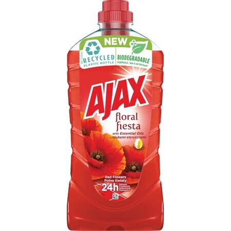 Ajax Floral Fiesta Allzweckwaschmittel, rote Blumen 1 Liter