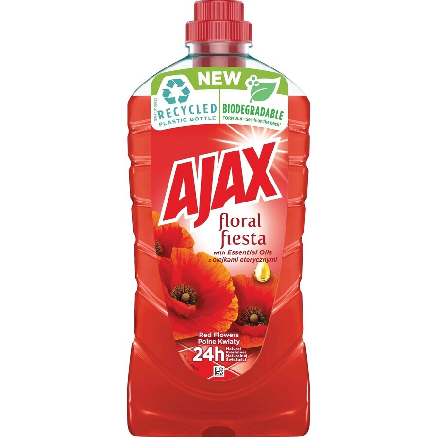 Ajax Floral Fiesta Allzweckwaschmittel, rote Blumen 1 Liter