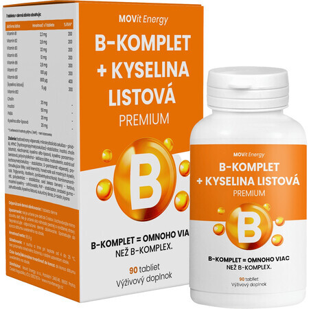 Movit Energy B-Kompleet + Foliumzuur PREMIUM 90 tabletten