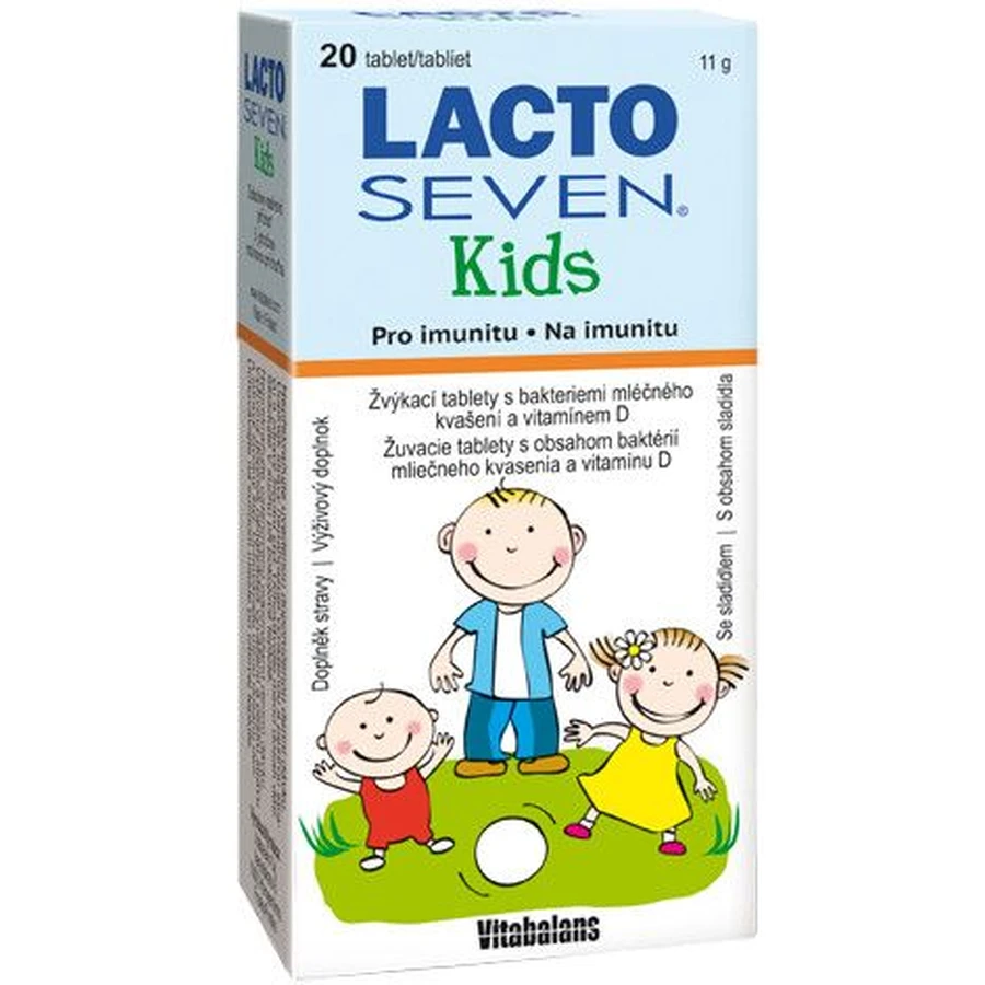 Vitabalans Oy LACTOSEVEN KIDS compresse masticabili 20 pz.