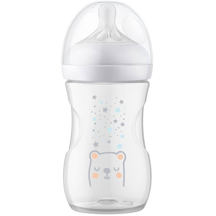 Biberon Natural Response de Philips Avent avec valve AirFree 260 ml, 1m+ Bear