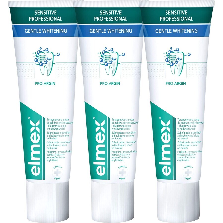 Elmex Sensitive Professional Gentle Whitening Toothpaste for sensitive teeth 3 x 75 ml