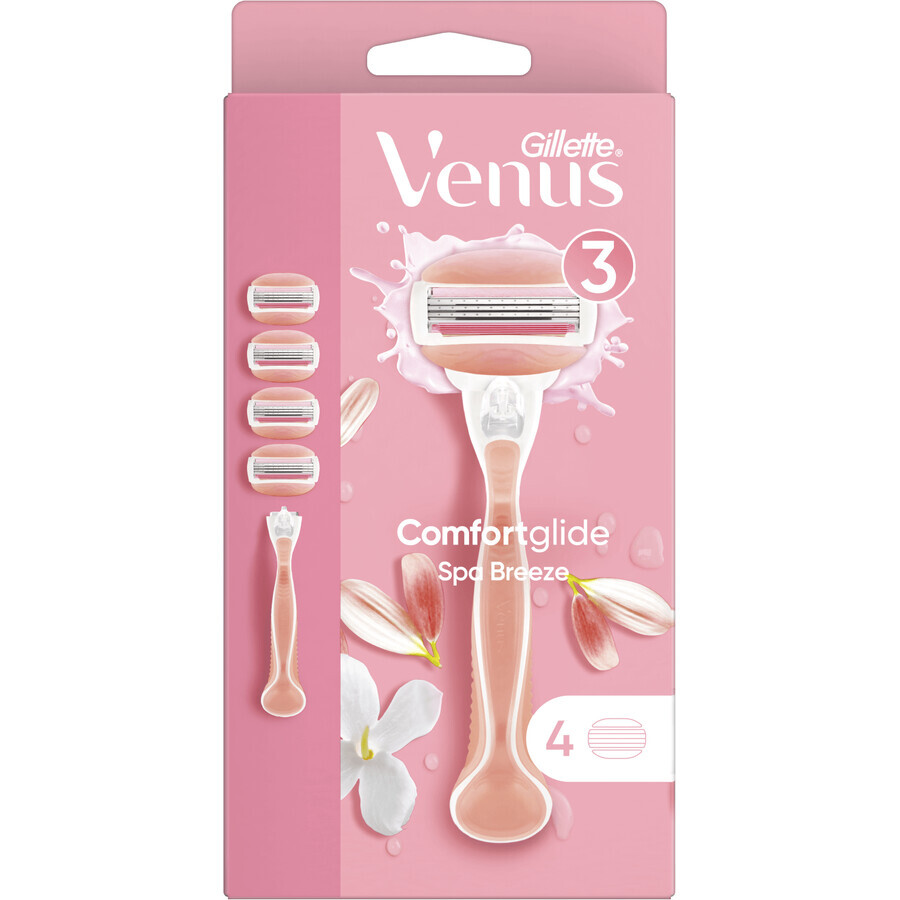 Aparat de ras Gillette Venus ComfortGlide Spa Breeze + 4 capete de ras