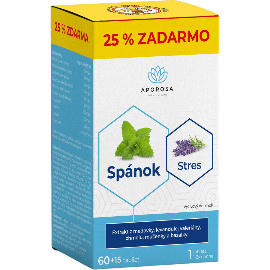 Aporosa Premium Schlaf und Stress 75 Tabletten