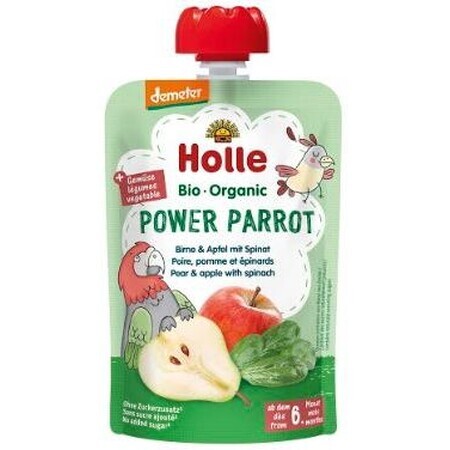 Holle Bio Puree - Power Paradise - Peren met appel en spinazie 100 g