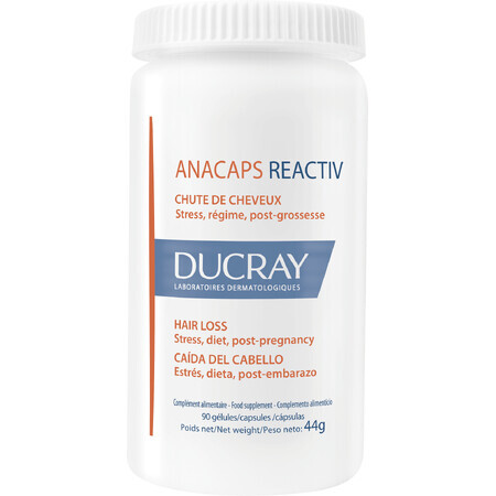 Ducray Anacaps reactivo apoyo capilar 90 cápsulas