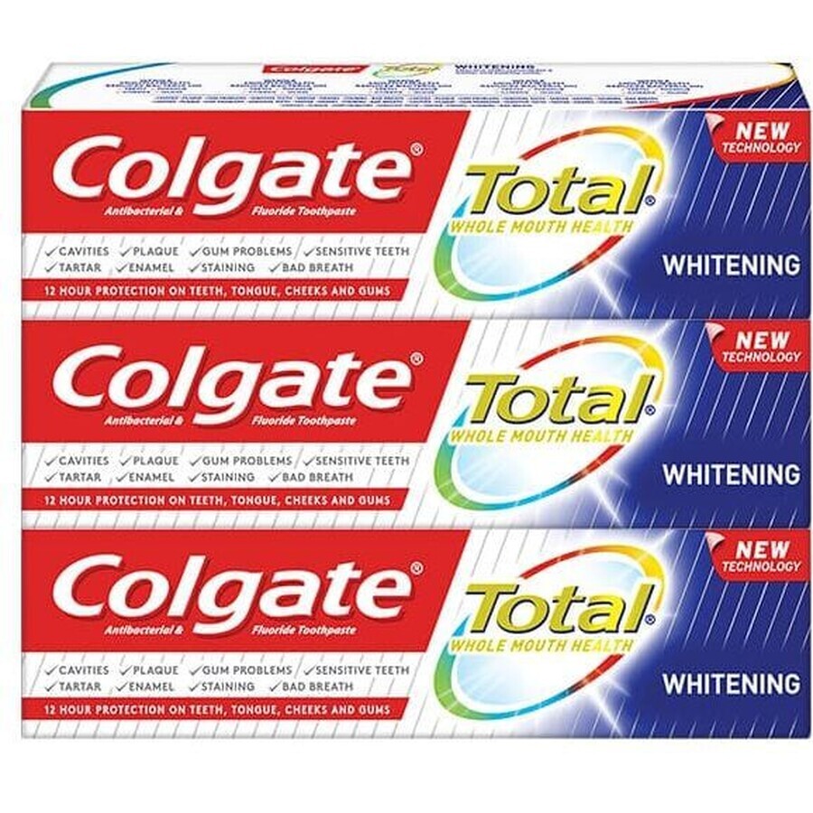 Colgate Total Whitening Tandpasta 3 x 75 ml