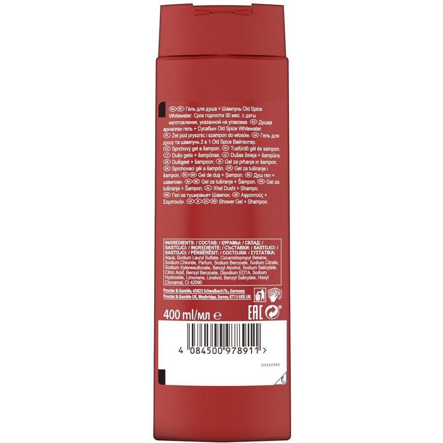 Old Spice WhiteWater gel douche avec parfum frais 400 ml