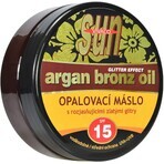 Vivaco Arganöl Sonnenschutzbutter mit Goldglitter SPF15, 200 ml