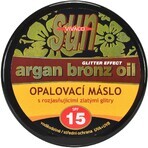 Vivaco Arganöl Sonnenschutzbutter mit Goldglitter SPF15, 200 ml