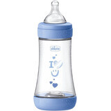 Chicco Perfect5 siliconen zuigfles, blauw 240 ml