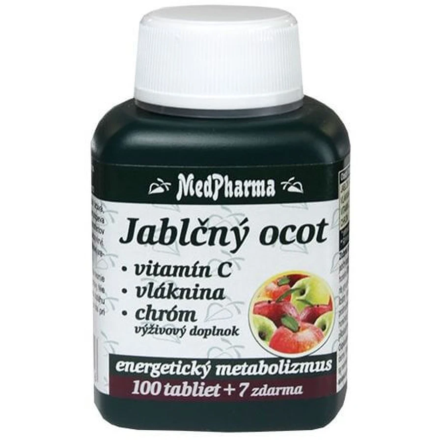 MedPharma Apple cider vinegar + vitamin C + fiber + chromium 107 tablets