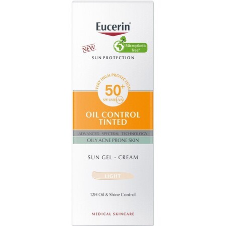 Eucerin Sun Protective Face Sonnenschutz Gel Dry Touch OIL CONTROL (leicht) SPF 50+, 50 ml