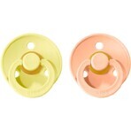 BIBS Colour natural rubber soothers BIBS Colour - , size 1, Sunshine/ Peach Sunset 2 pcs