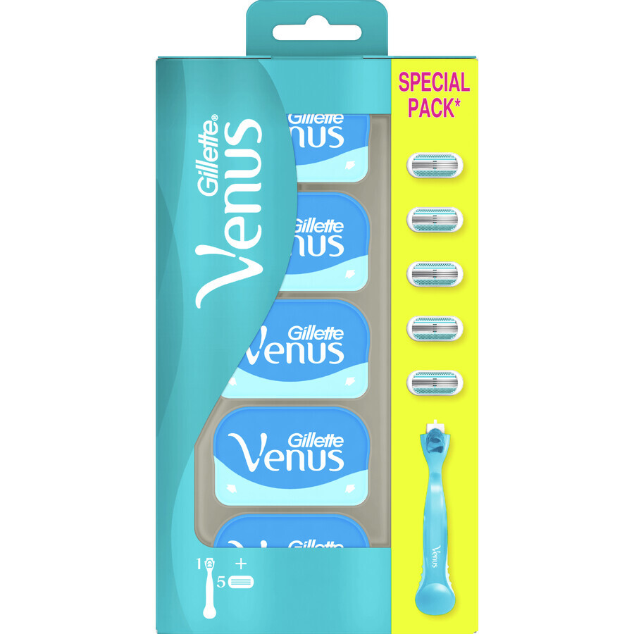 Gillette Venus Venus Smooth Scheermes + 5 scheerhoofden