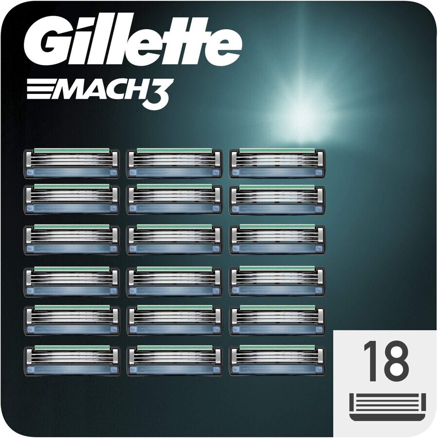 Gillette Mach3 Herren-Ersatzscherköpfe Mach3 18 Stück