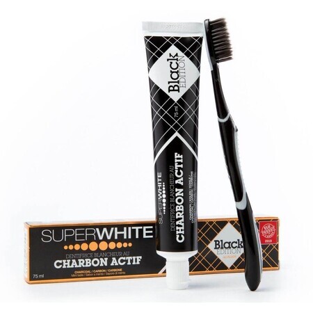 Super White SUPERWHITE Aufhellende Zahnpasta mit Aktivkohle 75 ml