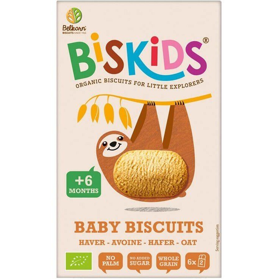 Belkorn BISkids Bio-Haferkekse für Kinder ohne Zuckerzusatz 6M+ 120 g