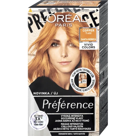 L'Oréal Paris Préférence Vivid Colors permanente haarkleuring 7.432 Santa Monica 150 ml