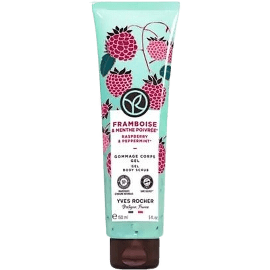 Yves Rocher Exfoliating Body Cream mit Himbeere und Minze 150 ml